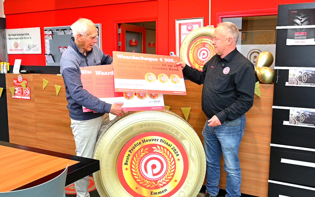 Profile Heuver Emmen wint voor derde keer op rij de Gouden Band en schenkt ons 3x € 500,00