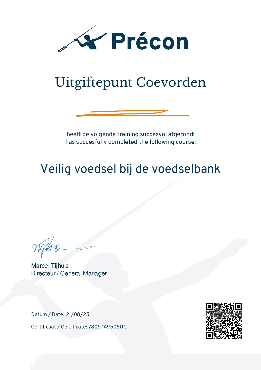 VEILIG VOEDSEL BIJ ONZE VOEDSELBANK